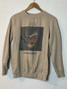 Ariana Grande Beige Sweetener Crewneck Sweatshirt